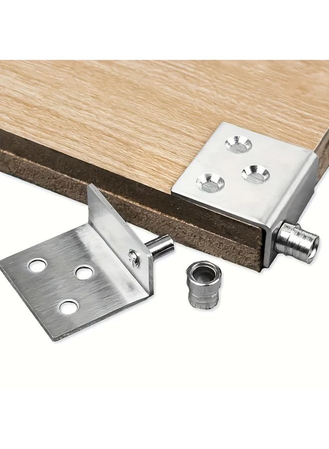 Black Hidden Hinges 1 Pair For Cabinet Door Furniture Wooden Door - Image 2